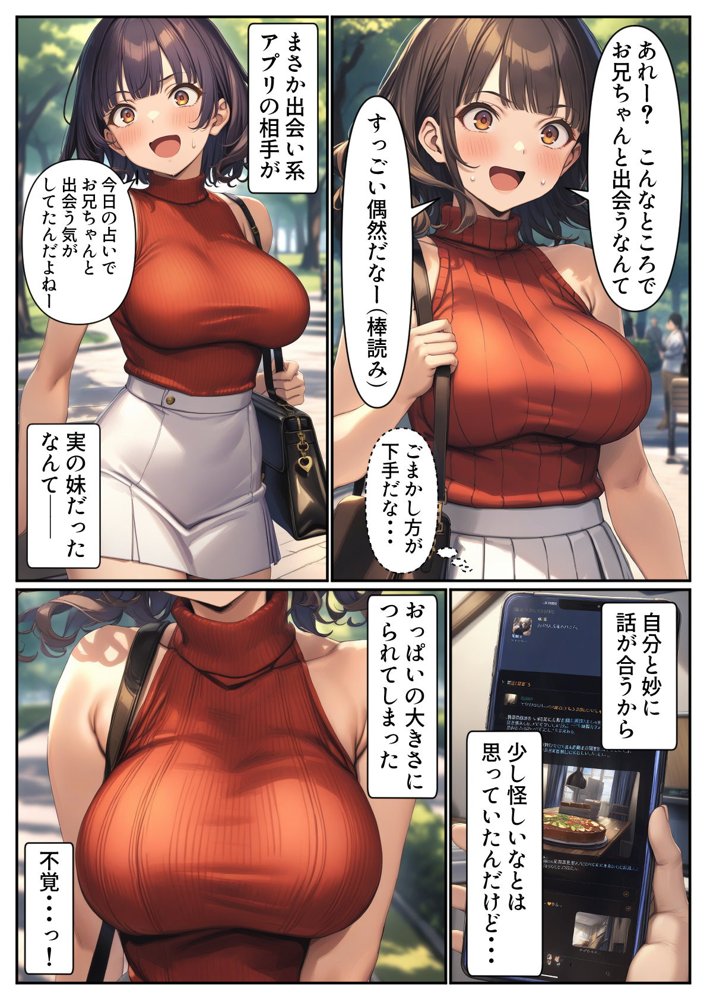 出会い系アプリで妹と出会ってしまった件【パルテノンの宴】 エロ同人誌画像 003